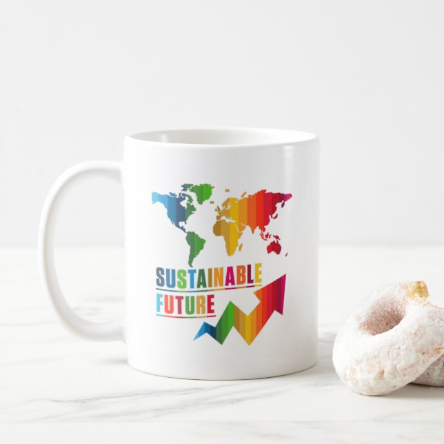 Caneca De Café Os Objetivos Globais dos DG 2030 Futuro Sustentáve (Com Donut)
