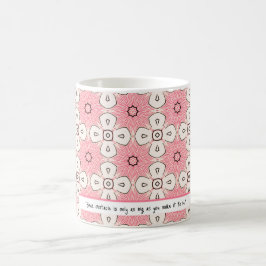 Caneca De Café Os obstáculos são uma ilusão | padrão ROSA