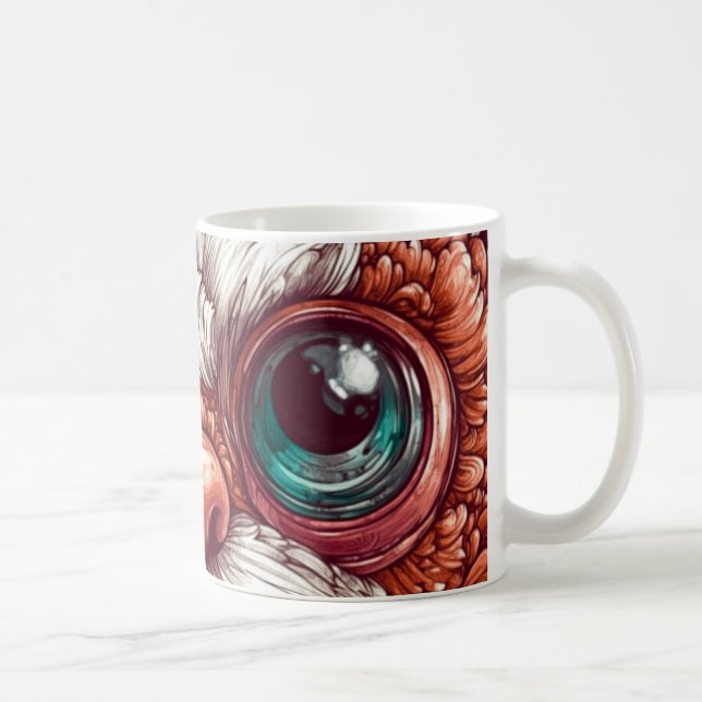 Caneca De Café Os olhos são grandes e expressivos, com um visual  (Direita)