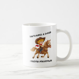 Caneca De Café Os papais noeis andam de trenó. Eu prefiro poder d