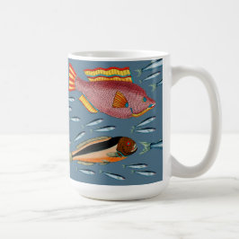 Caneca De Café Os peixes grandes comem os peixes pequenos