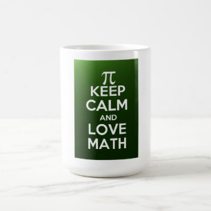 Caneca De Café Os Pi mantêm a calma e a matemática do amor