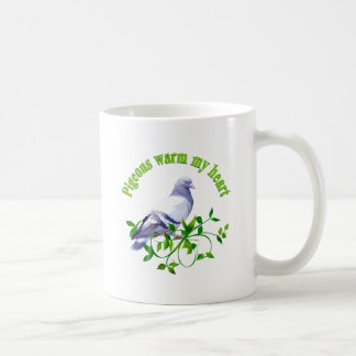 Caneca De Café Os pombos aquecem meu coração