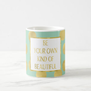 Caneca De Café Os pontos brilhantes e Dourados são bonitos