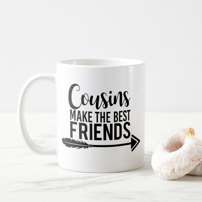 Caneca De Café Os primos fazem os melhores amigos (Com Donut)