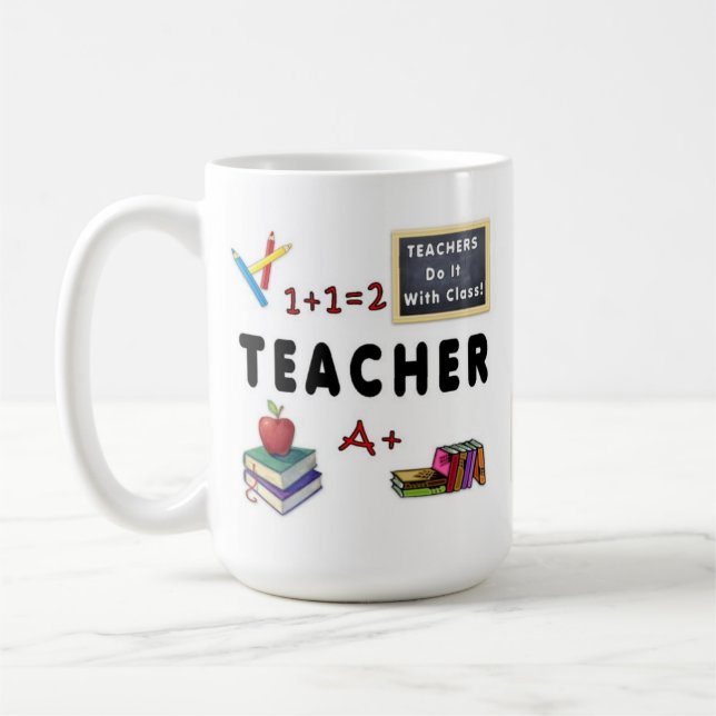 Caneca De Café Os professores fazem-no com classe (Esquerda)