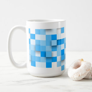Caneca De Café Os quadrados de SlipperyJoe - mosaico moderno trab