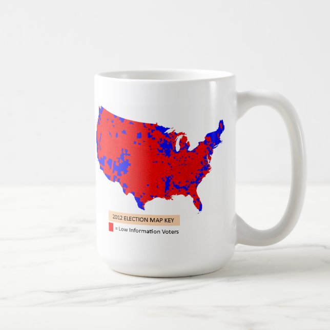 Caneca De Café Os republicanos são baixos eleitores da informação (Direita)