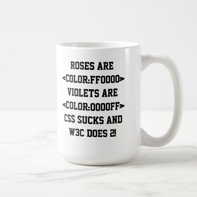 Caneca De Café Os rosas são cor: FF0000 (Direita)