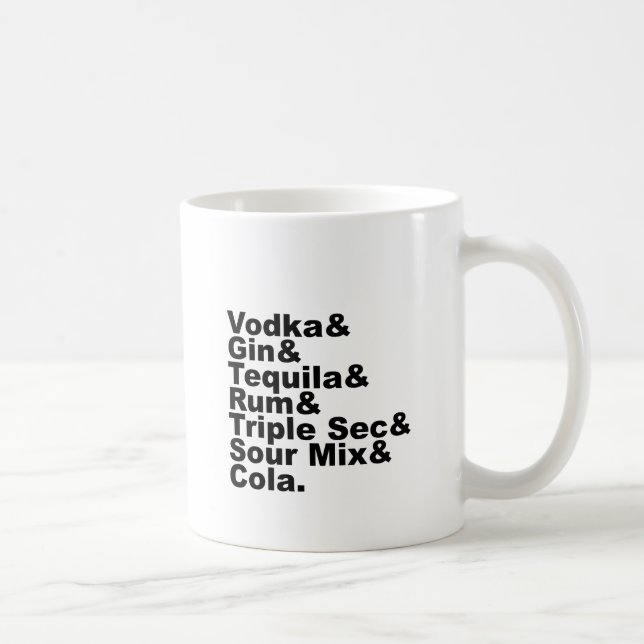 Caneca De Café Os Sete Ingredientes Em Um Chá Gelado de Long Isla (Direita)