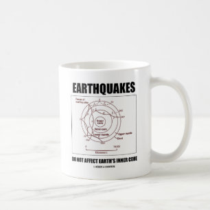 Caneca De Café Os terremotos não afetam o núcleo interno da terra