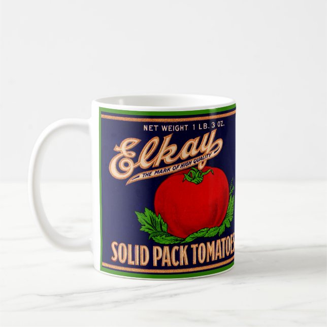 Caneca De Café Os tomates "pacote sólido" Elkay dos anos 30 podem (Esquerda)