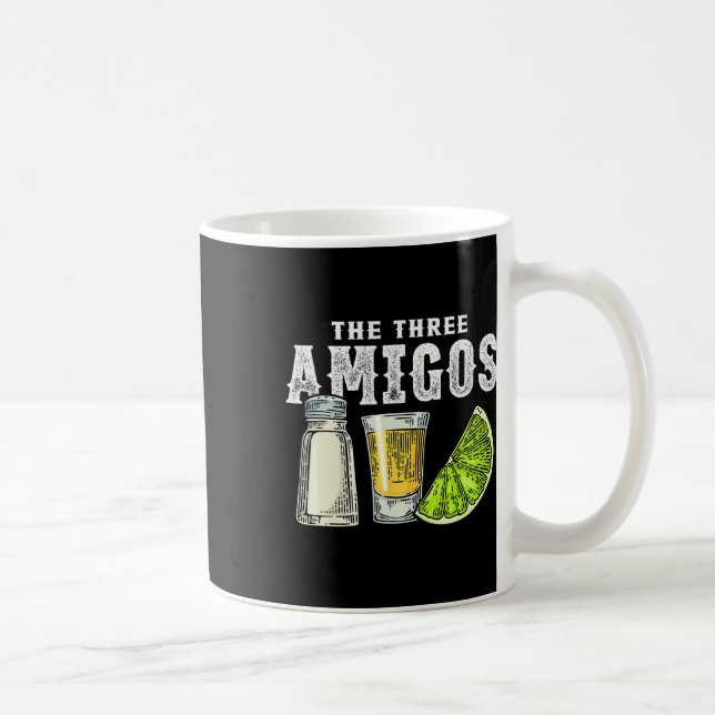 Caneca De Café Os Três Limões Amigos Sal Tequila Cinco Engraçados (Direita)