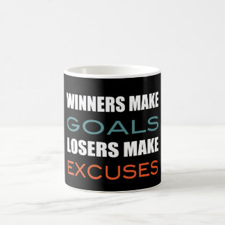 Caneca De Café Os vencedores fazem objetivos, vencido fazem
