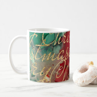 Caneca De Café Os Vermelhos de Natal Douraram 11 oz.