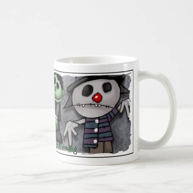 Caneca De Café Os zombis estão vindo (Direita)