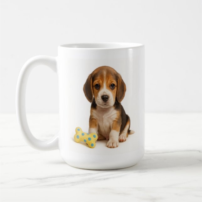 Caneca De Café Osso a ser selvagem - Sapo de beagle e Bolinhas (Esquerda)