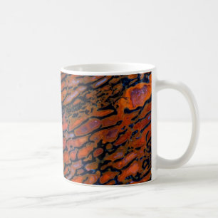 Caneca De Café Osso de dinossauro petrificado vermelho