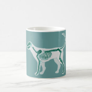 CANECA DE CAFÉ OSSOS DO VETERINÁRIO DO RAIO X DA ANATOMIA DO CÃ