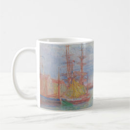Caneca De Café Ostend Harbor por James Ensor (1900)