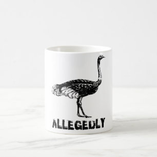 Caneca De Café Ostrich Retroativo Alegadamente