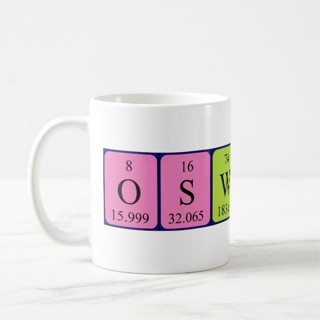 Caneca De Café Oswaldo mesa periódica mug (Esquerda)