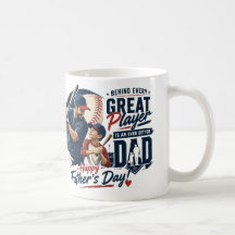 Ótimo Design personalizado de basebol para papai m