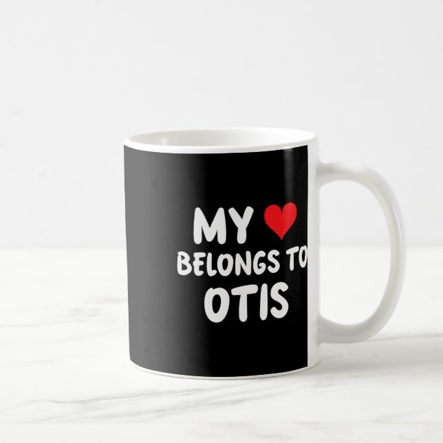 Caneca De Café Otis - Meu Coração Pertence A Otis - Amor (Direita)