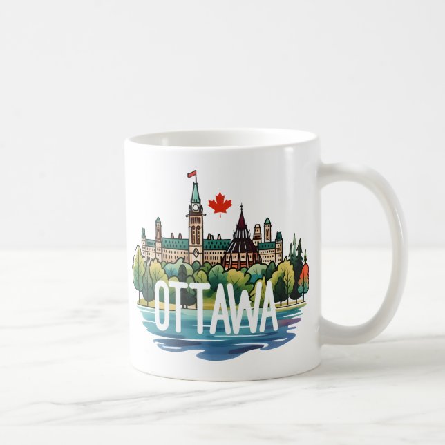 Caneca De Café Ottawa Canadá (Direita)