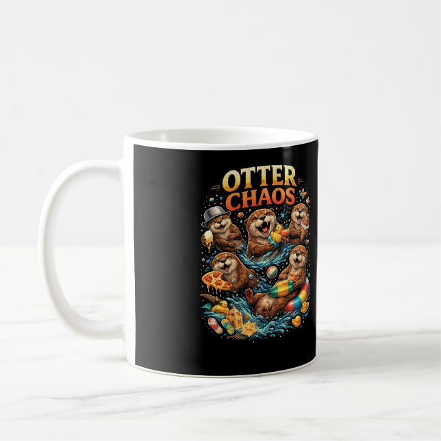 Caneca De Café Otter Chaos (Esquerda)