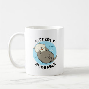 Caneca De Café Otter Pun Engraçado Totalmente Adorável