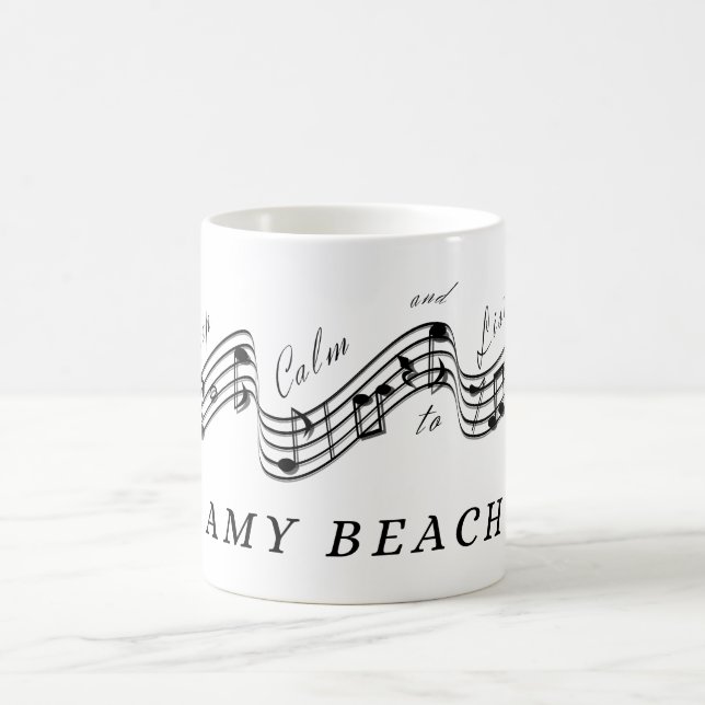 Caneca De Café Ouça Amy Beach Best Classical Music Composer (Centro)