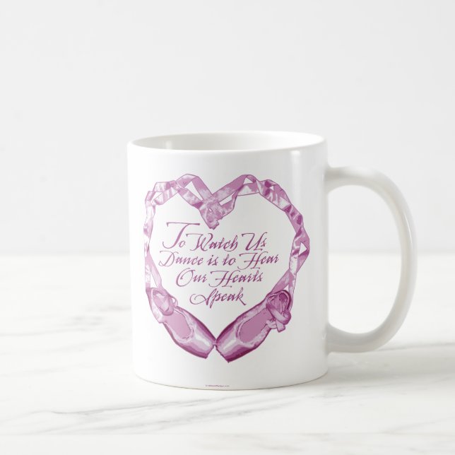 Caneca De Café Ouça nossos corações do balé (Direita)