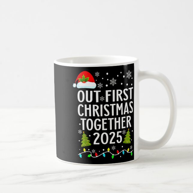 Caneca De Café Our First Christmas Together 2025 Matching Christm (Direita)