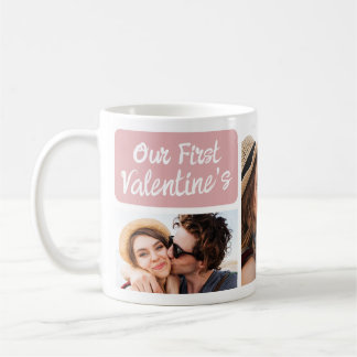 Caneca De Café Our First Married Valentines Photo Collage