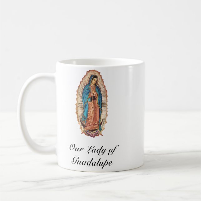 Caneca De Café Our Lady of Guadalupe Miraculous Tilma Fine Art (Esquerda)