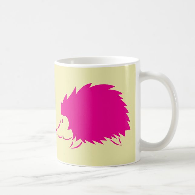 Caneca De Café Ouriço do rosa quente (Direita)