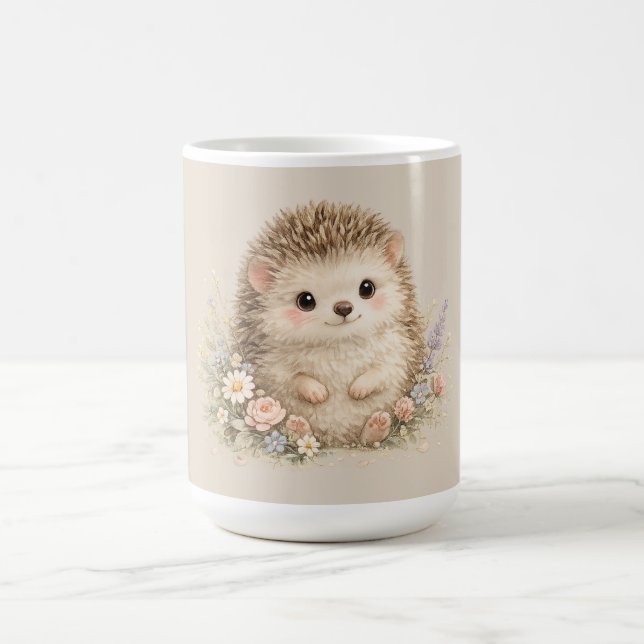 Caneca De Café ouriço europeu adorável jardim  (Centro)