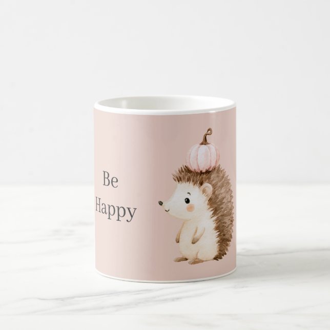 Caneca De Café ouriço Feliz Abóbora Rosa (Centro)