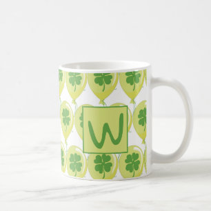 Caneca De Café Ouro Balões Quatro Capas de Folha