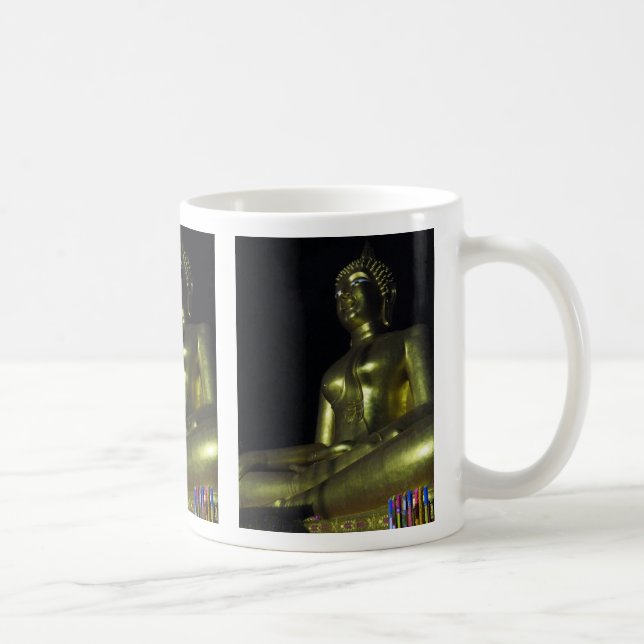 Caneca De Café Ouro Buda à Noite (Direita)