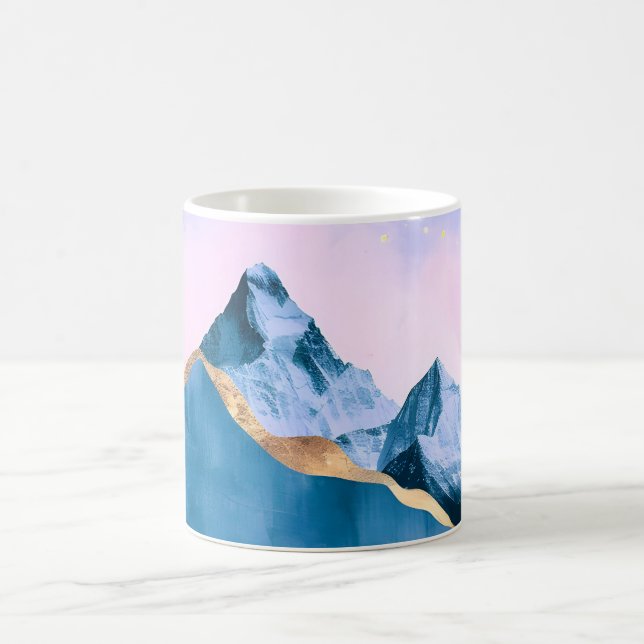 Caneca De Café Ouro Celestial Picos Aquarela (Centro)