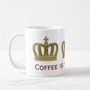 Caneca De Café Ouro Coroa Real II + seu traseiro. & ideias