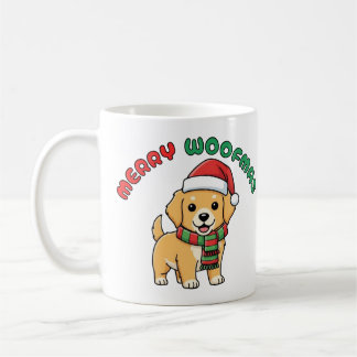 Caneca De Café Ouro de Natal - Mug do Retriever: Woofmas Feliz