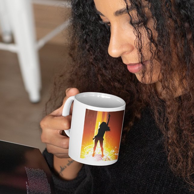Caneca De Café Ouro Disco Mulher (Criador carregado)