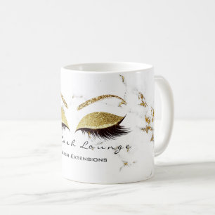 Caneca De Café Ouro do mármore da composição do nome do estúd