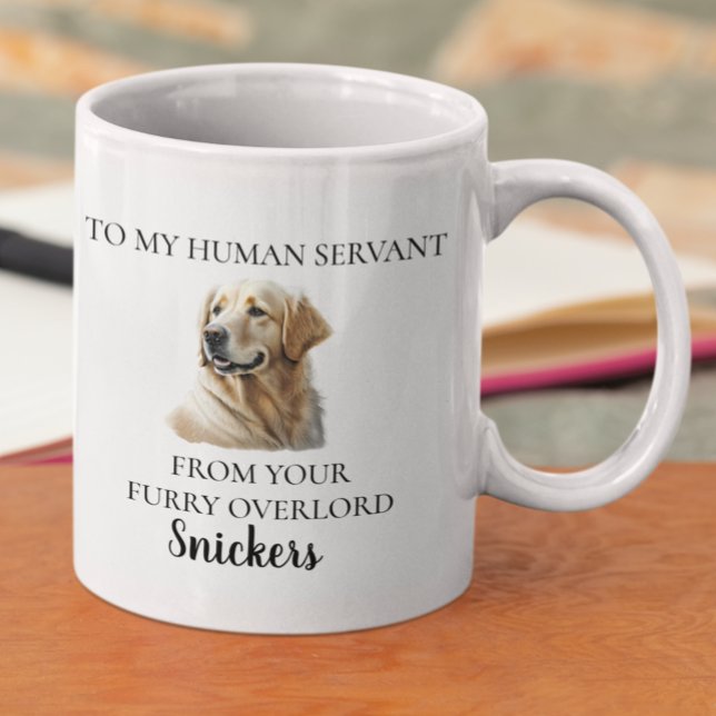 Caneca De Café Ouro Engraçado Servente Humano - Varejadora Aquare (Criador carregado)