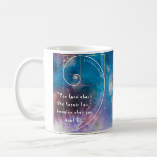 Caneca De Café ouro fibonacci infinito de águas-vivas do universo