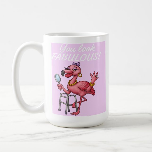 Caneca De Café Ouro Glam Flamingo (Esquerda)