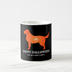 Caneca De Café Ouro Laranja - Sempre Feliz Dia das Bruxas
